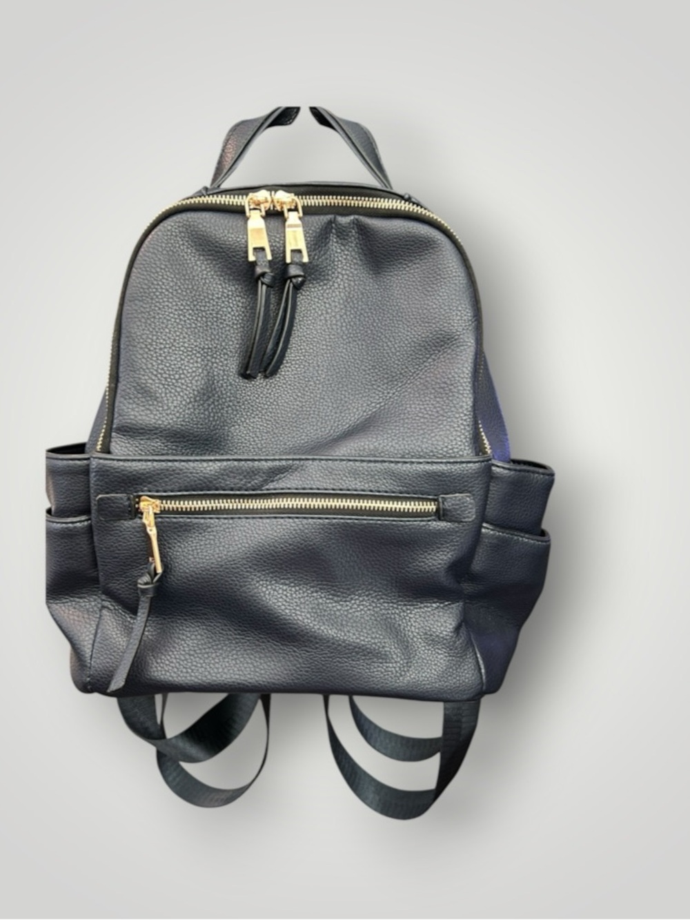 Madison West Kylee Navy Blue Vegan Leather Backpack Purse - Excellent Condition